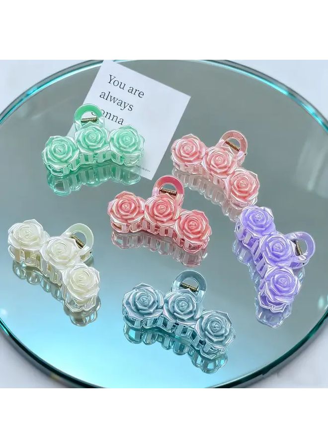 Large Shark Hair Claw Clip 3 Pieces Bohemian Beach Style Hair Accessory - Image 1