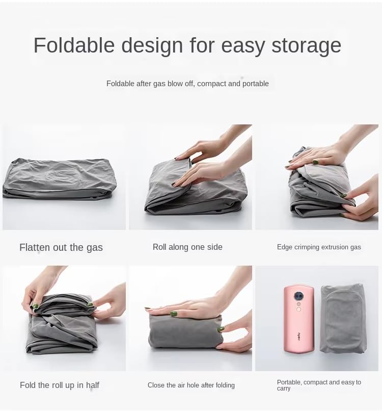 SKOFRI Inflatable Foot Rest Pillow Airplane Footrest for Kids Adjustable Height Travel Pillow On Airplanes Cars Travel Office Home Toddler Airplane Travel Essentials Grey 1 Pack - Image 4