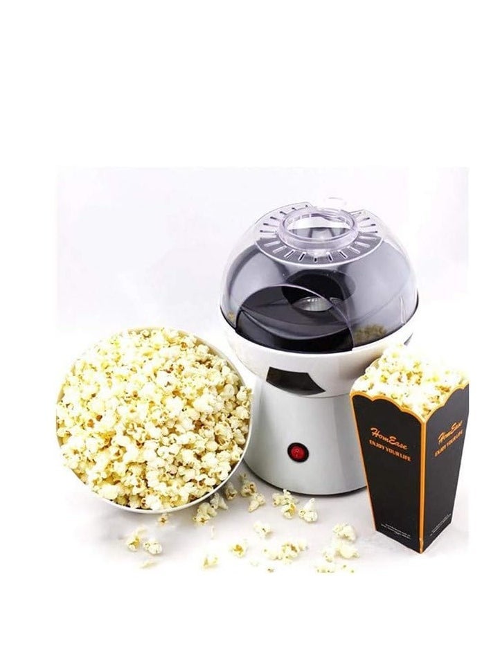 JAJEEK Popcorn Poppers Air Popcorn Maker for Healthy, Fat-Free Retro Hot Air Popcorn – Football Style Design, Perfect for Family Movie Nights, Parties, and Snacks (White and Black) - Image 3