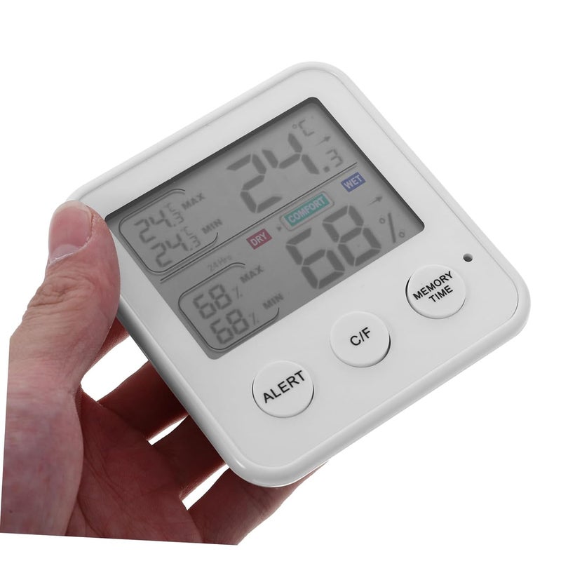 مقياس حرارة ورطوبة رقمي بشاشة LCD عرض داخلي دقيق لدرجة الحرارة والرطوبة للمكتب غرفة النوم الدفيئة - Image 5
