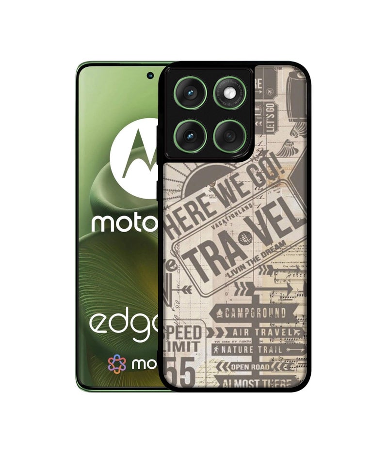 Casotec Travel Design Premium 2D Printed Metal Back Case Cover for Motorola Moto Edge 60 5G / Edge 60 Fusion 5G - Image 1
