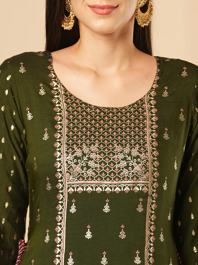 globus Women Ethnic Motifs Printed Indie Prints Kurta