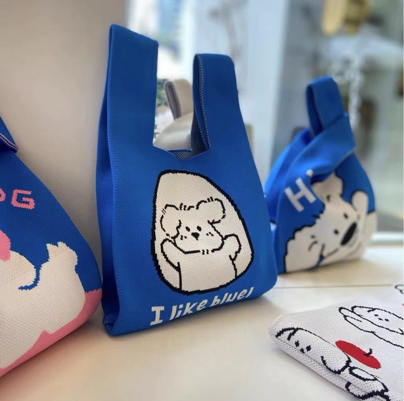 All-Match Portable Knitted Bag Little Red Book Recommend Handbag Cute Style Hand Bag - Image 4