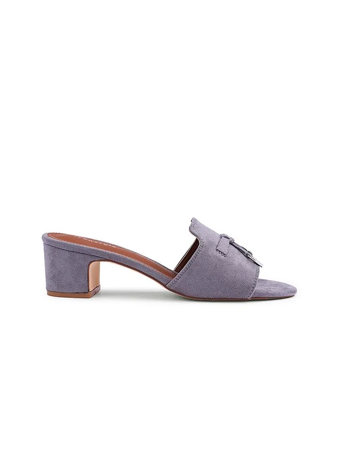 IconStyle Suede Block Heel Mules