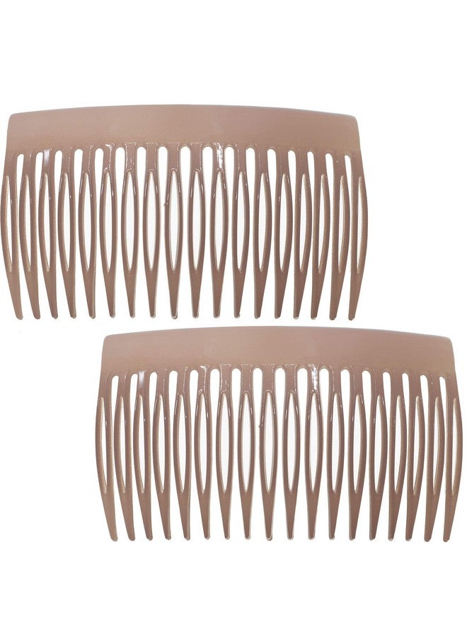 Camila Paris CP2947 French Hair Side Comb, Small, Rounded Nude, French Twist Hair Combs Decorative, Strong Hold Hair Clips for Women Bun Chignon Up-Do Styling Girls Hair Accessories, Made in France - Image 1