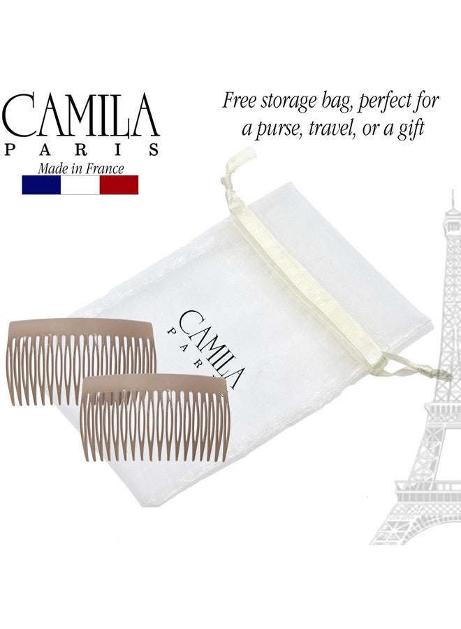 Camila Paris CP2947 French Hair Side Comb, Small, Rounded Nude, French Twist Hair Combs Decorative, Strong Hold Hair Clips for Women Bun Chignon Up-Do Styling Girls Hair Accessories, Made in France - Image 5