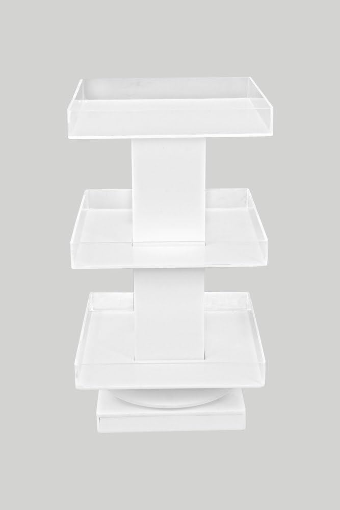 morel حامل طلاء أظافر أكريليك متعدد الألوان للمكاتب الطاولات البيضاء اللامعة 3 خطوات دوار عبوة 1 - Image 2