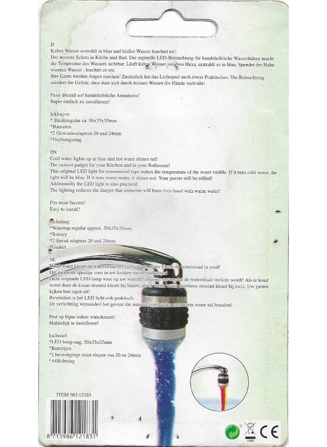 My Souq LED Water Faucet Light Temperature Sensing Color Changing Tap Aerator Head with Batteries Included - Image 3
