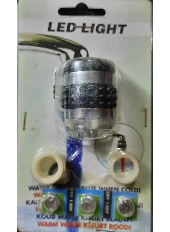 My Souq LED Water Faucet Light Temperature Sensing Color Changing Tap Aerator Head with Batteries Included - Image 2