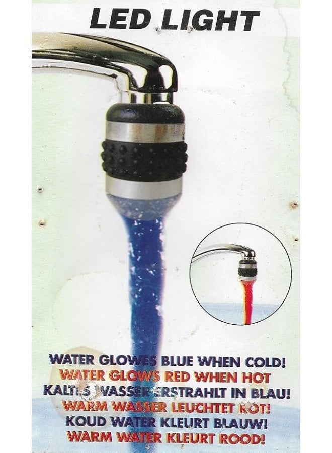 My Souq LED Water Faucet Light Temperature Sensing Color Changing Tap Aerator Head with Batteries Included - Image 4