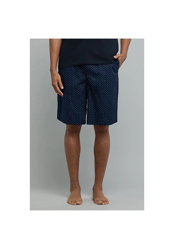 R&b Patterned Lounge Shorts with Drawstring Waist