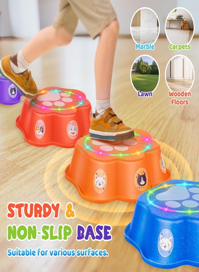 Treeroot 6Pcs Light up Stepping Stones for Kids, Non-Slip Musical Stepping Stones for Kids, Sensory Toys for Toddlers 3-5, Indoor & Outdoor Toy for Kid, Balance & Coordination Skills - Image 4