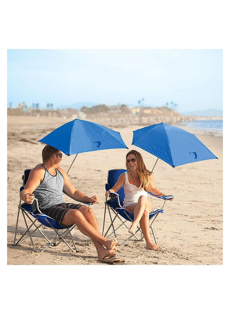 كرسي ترفيهي خارجي كبير قابل للطي وكرسي صيد محمول قابل للطي مع مظلة شمسية قابلة للإزالة - Image 3