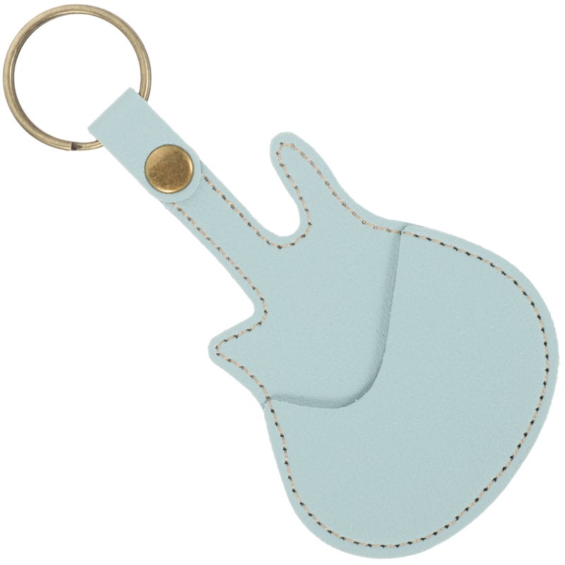 PU Leather Guitar Picks Case Guitar Picks Holder Portable Guitar Case with Key Chain - Image 3
