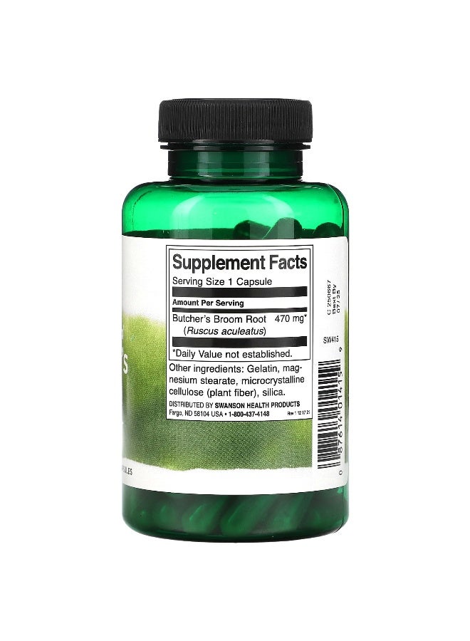 SWANSON سوانسون، فرشاة الجزار الطيف الكامل، 470 ملغ، 100 كبسولة - Image 2