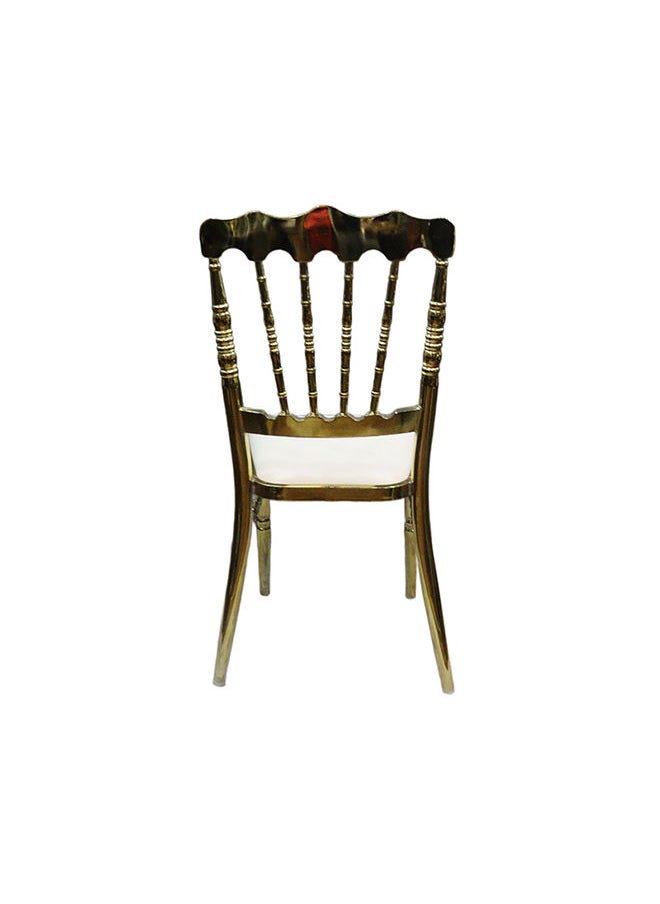 JILPHAR FURNITURE Premium Dining Chair Gold And White  - Image 3