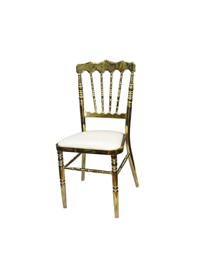 JILPHAR FURNITURE Premium Dining Chair Gold And White  - Image 1