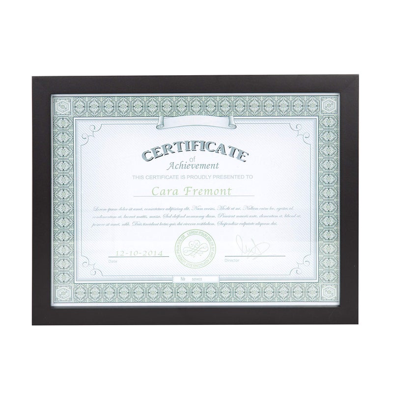 DesignOvation Gallery Wood Document Frame Set for Customizable Wall Display  8.5x11  Black  Pack of 4 - Image 2