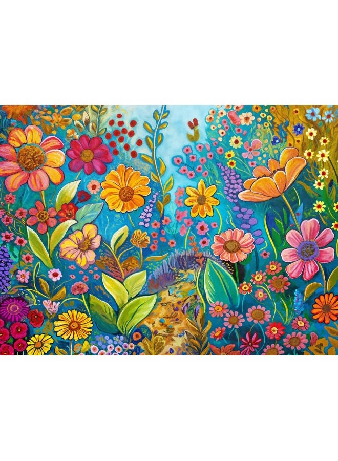 Cross & Glory The Color Garden, No. 5-1000 Piece Jigsaw Puzzle for Adults | Modern Abstract Floral Art Puzzle | Premium Quality | 20x27 Inches - Image 1