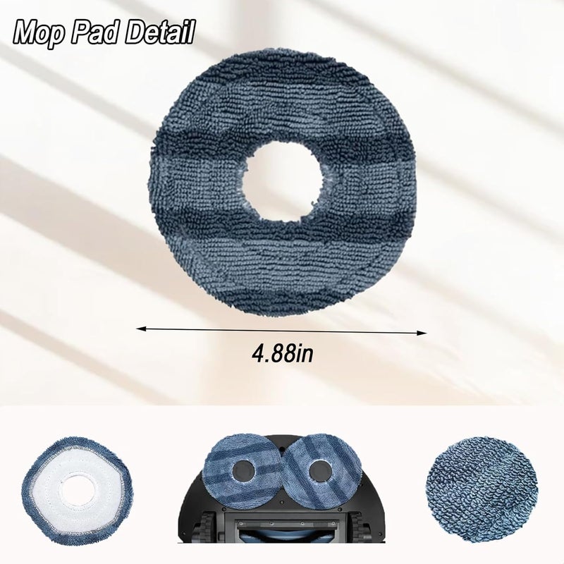 Frexusuent Accessories Kit for Eufy Omni C20 Robot Vacuum Cleaner, for Omni C20 Replacement Part 22 Pcs, 1 Main Brush, 3 HEPA Filters, 4 Dust Bag,6 Mop Pad, 6 Side Brushes - Image 5