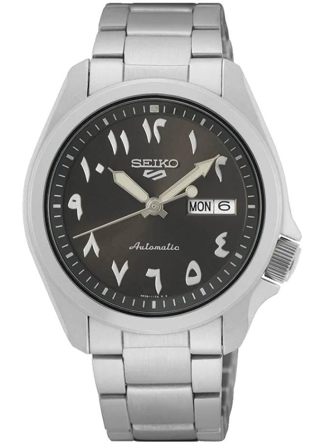 Seiko سايكو 5 سبورت أوتوماتيك ساعة عربية بقرص رمادي للرجال SRPH47K1