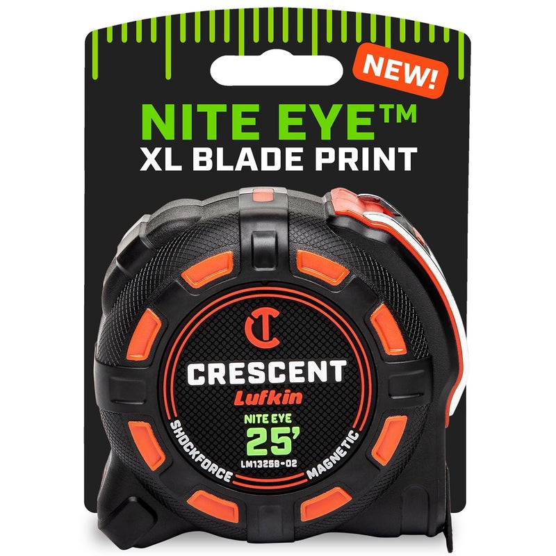 Crescent Lufkin 25 Ft. SHOCKFORCE NITE EYE Magnetic Tape Measure | LM1325B-02 - Image 1