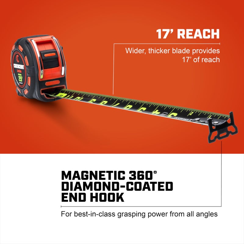 Crescent Lufkin 25 Ft. SHOCKFORCE NITE EYE Magnetic Tape Measure | LM1325B-02 - Image 2