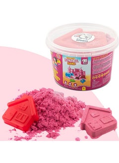 Storio Storio Premium Magic Kinetic Sand with Free Mould Shape Art & Craft Activity Kit for Kids|Dynamic Play Magic Sand - 500G|Toys for Kids Indoor Beach Play Kit for Boys & Girls 3+ Yrs - Pink  - Image 1