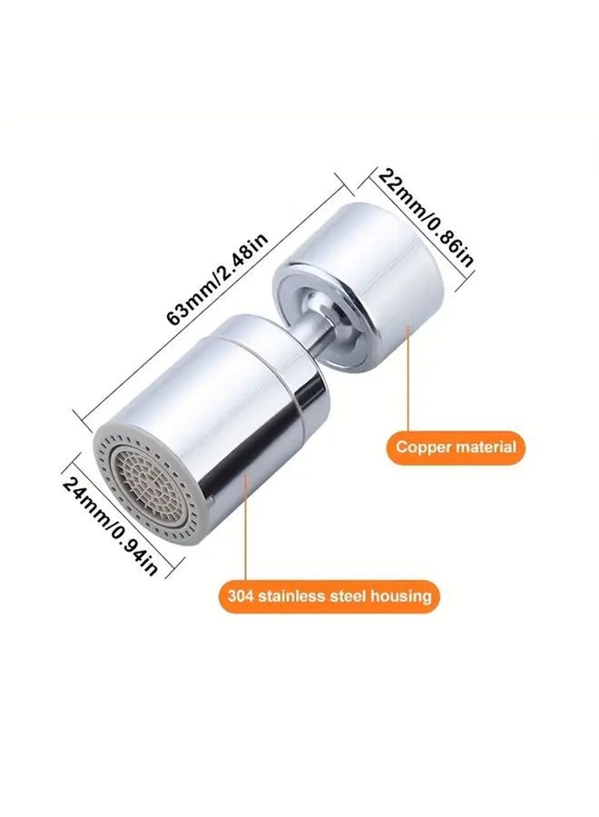 هوادة صنبور بزاوية واسعة 80 درجة ذات وظيفة مزدوجة مع 8 ملحقات باللون الرمادي البنادق - Image 4