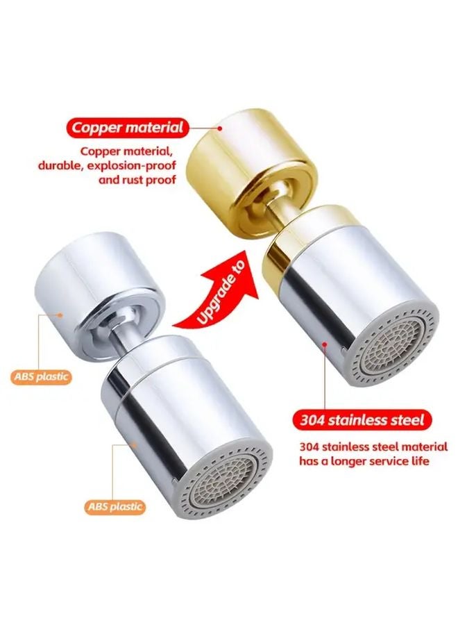 هوادة صنبور بزاوية واسعة 80 درجة ذات وظيفة مزدوجة مع 8 ملحقات باللون الرمادي البنادق - Image 3