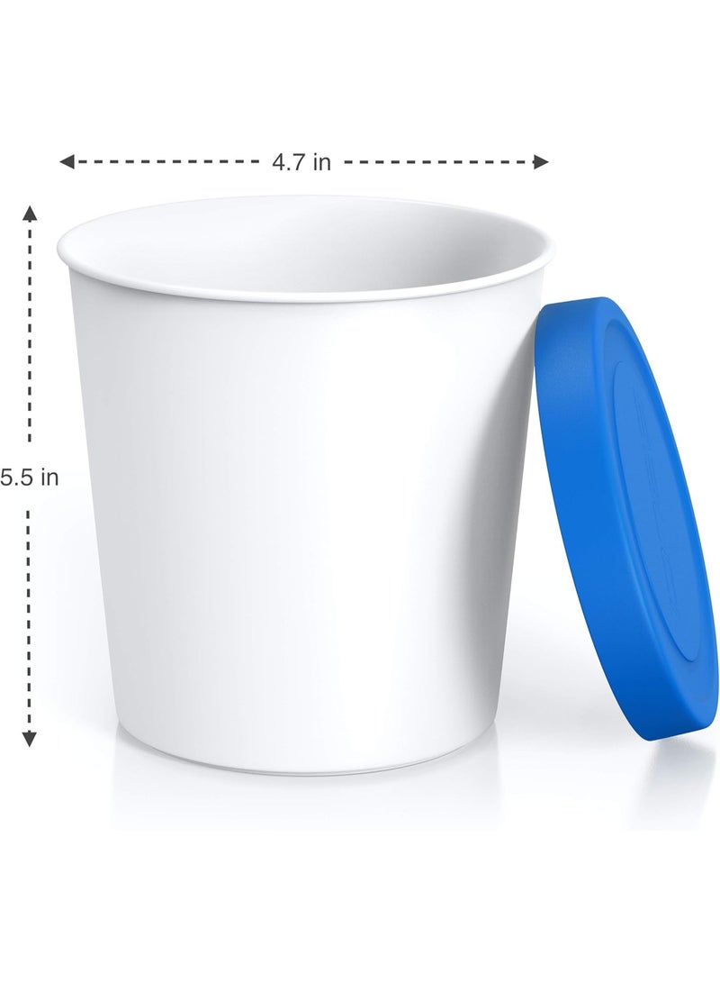 BALCI - Premium Ice Cream Containers (2 Pack - 1 Quart Each) Perfect Freezer Storage Tubs with Lids for Ice Cream, Sorbet and Gelato! - Blue - Image 4