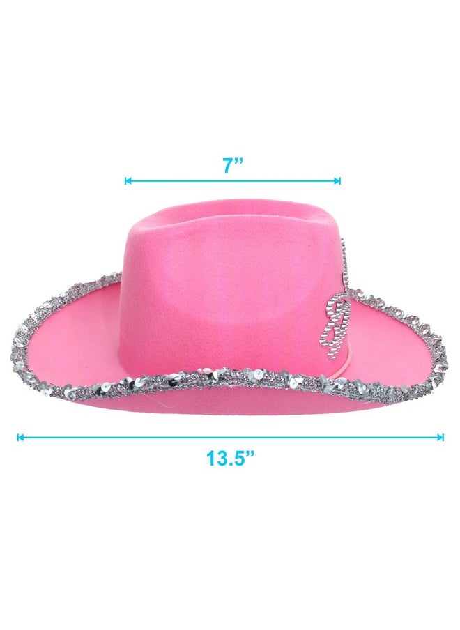 GiftExpress GiftExpress CHILD LED Blinking Pink Tiara Cowgirl hat Light Up Cowboy Hat - CHILD SIZE  - Image 3