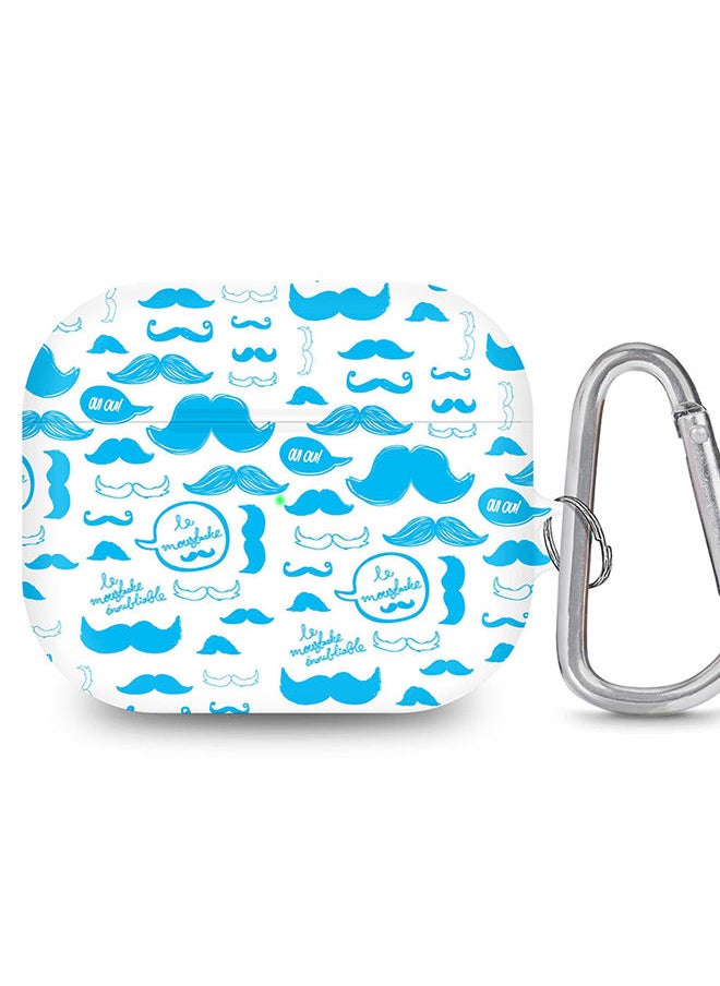 Stylizedd - StylePods Case for Airpods 3rd Gen Case With Anti-Lost Keychain - Le Moustache - Image 1