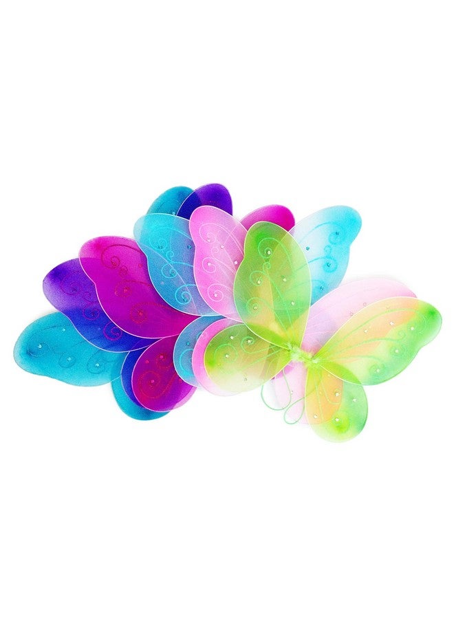 LOLASATURDAYS Fairy Wings Toddler Butterfly Wings Fairy Wings Kids Fairy Costume Alas Tinkerbell Wings Fairy Wings Pack Small Fairy Wings Set Of 6 (12" X 10") - Image 1