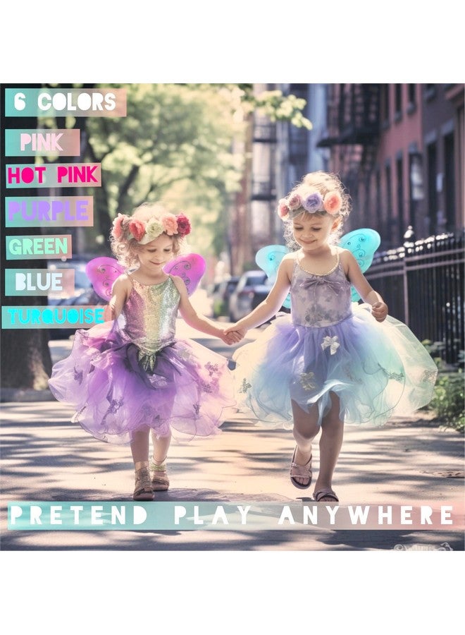 LOLASATURDAYS Fairy Wings Toddler Butterfly Wings Fairy Wings Kids Fairy Costume Alas Tinkerbell Wings Fairy Wings Pack Small Fairy Wings Set Of 6 (12" X 10") - Image 5