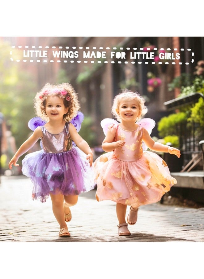 LOLASATURDAYS Fairy Wings Toddler Butterfly Wings Fairy Wings Kids Fairy Costume Alas Tinkerbell Wings Fairy Wings Pack Small Fairy Wings Set Of 6 (12" X 10") - Image 2