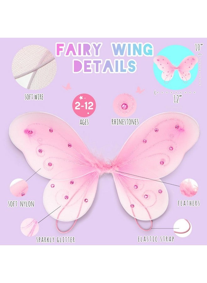LOLASATURDAYS Fairy Wings Toddler Butterfly Wings Fairy Wings Kids Fairy Costume Alas Tinkerbell Wings Fairy Wings Pack Small Fairy Wings Set Of 6 (12" X 10") - Image 4