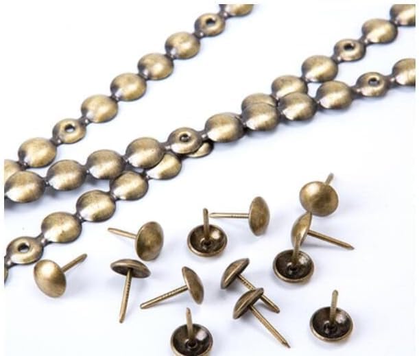 QZIBEVA 1 Pcs Upholstery Tacks Strips1 Meter Flower Decorative Nail Trims for Sofa Headboard Chair Furniture with Nails 11 mm Bronze NST258N032 - Image 2