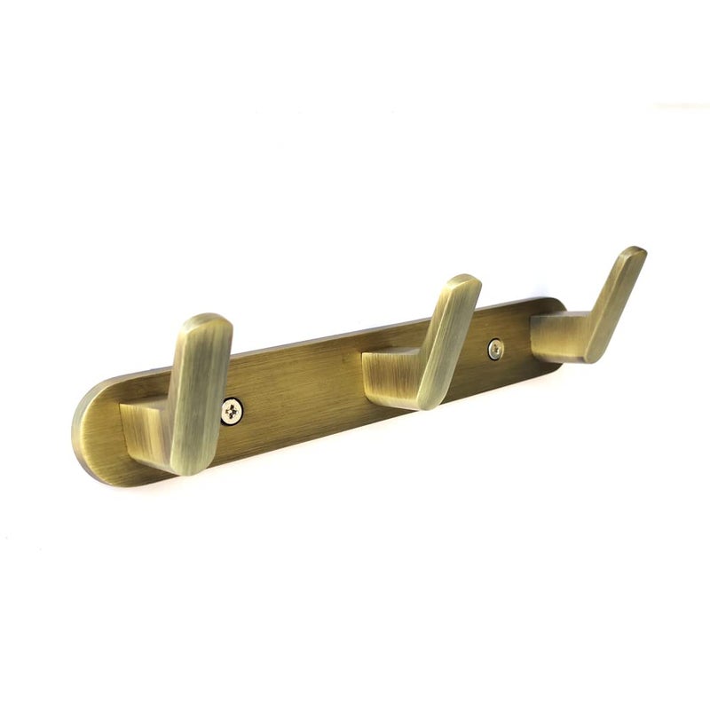 BTL 3 Peg Clothes Hanger for Wall Behind Door Antique Brass Finish Pack of 1 Piece BHK1R3AB Antique Brass - Image 1
