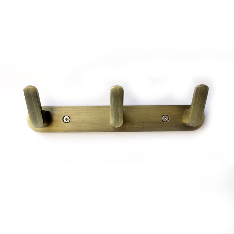 BTL 3 Peg Clothes Hanger for Wall Behind Door Antique Brass Finish Pack of 1 Piece BHK1R3AB Antique Brass - Image 3