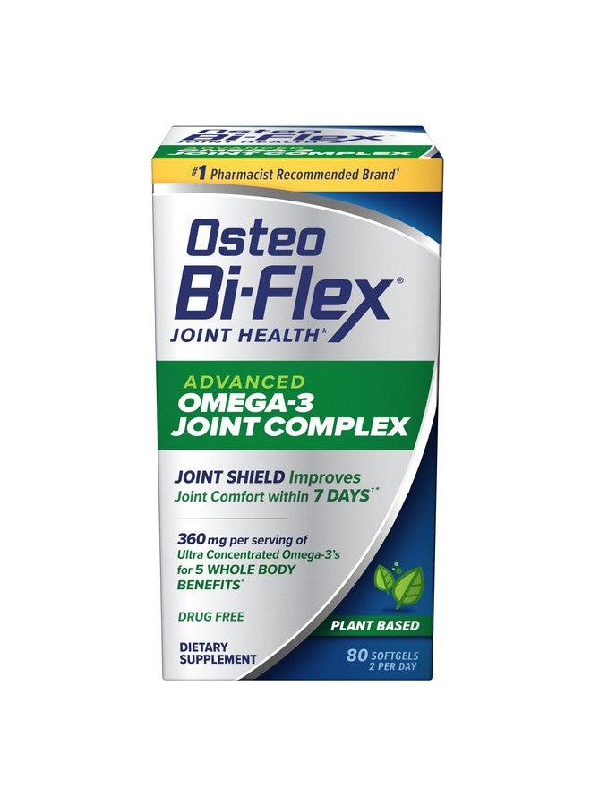 Osteo Bi-Flex Advanced Omega-3 Joint Complex, Plant-Based Algae Oil, Joint Support Supplement, 80 Count Softgels - Image 1