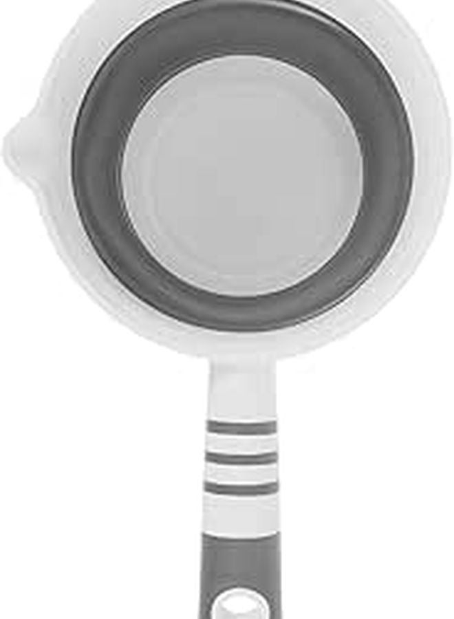 Foldable Collapsible Water Ladle Scoop for Kitchen Bath Garden Travel Gray - Image 1