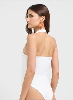 Ginger Halter Neck High-Leg Swimsuit  - Image 2
