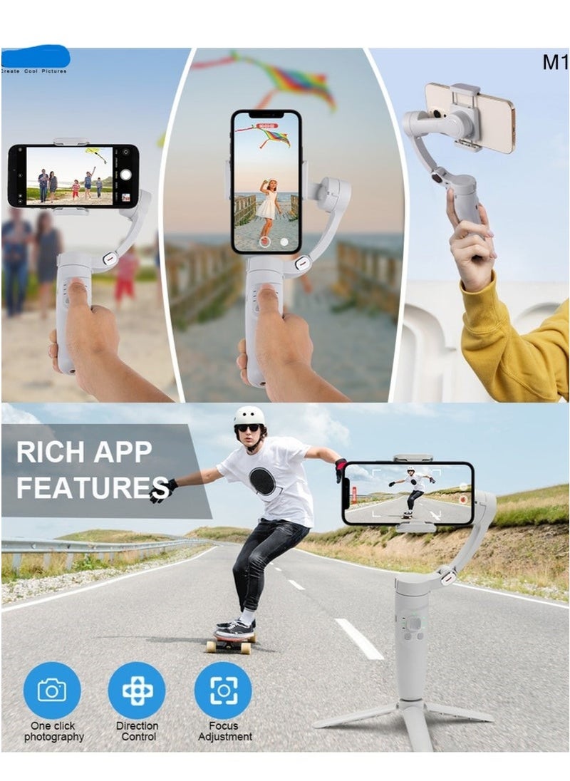 ACLIX M1 3-Axis Foldable & Pocket size Anti -Shake Smartphone Gimbal Stabilizer with Face Tracking & Bluetooth Control fit for iPhone/Android Ideal for TikTok, YouTube, and vlogging etc  - Image 3