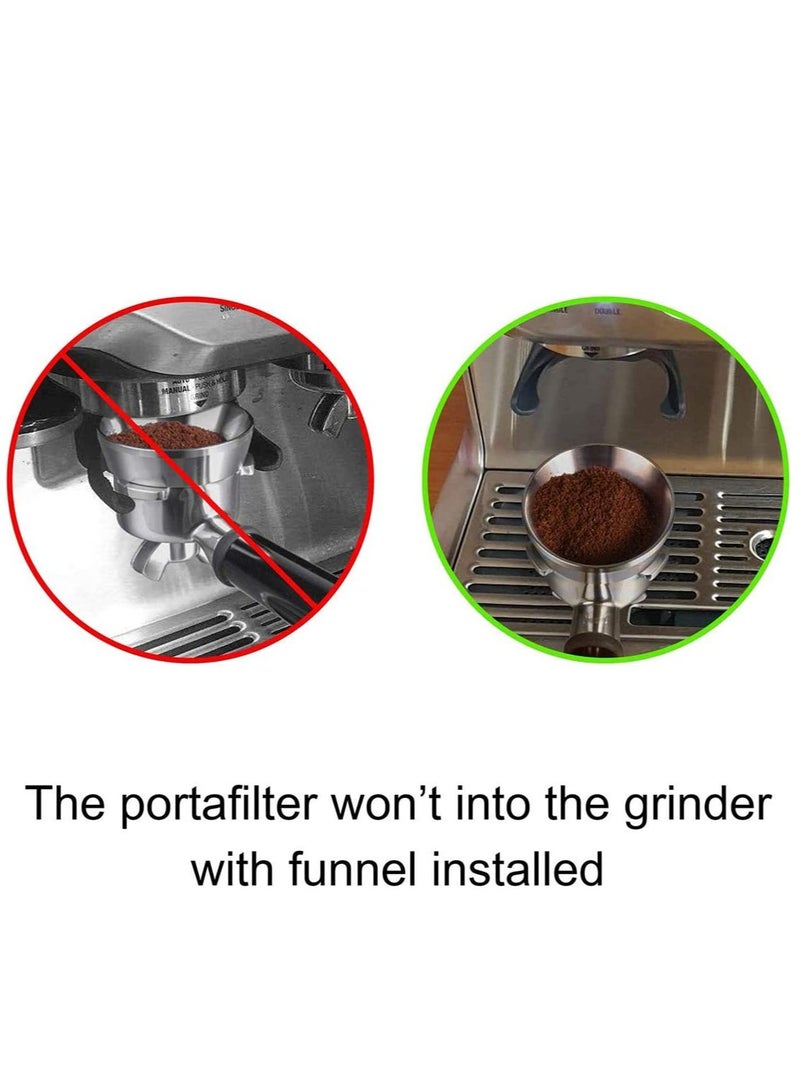 SYOSI Espresso Dosing Funnel, Stainless Steel Coffee Ring Compatible with 54mm Breville Portafilter Intelligent for Brewing Bowl Powder - Image 4