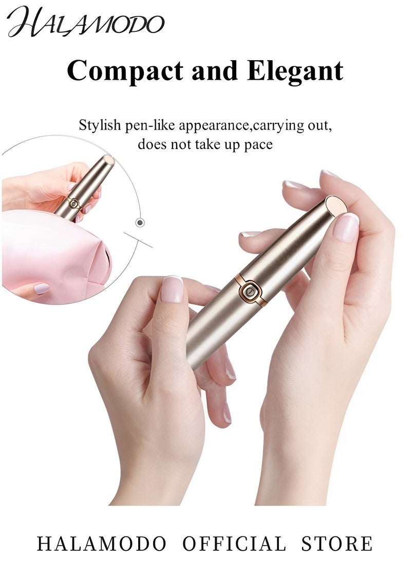 HALAMODO Eyebrow Hair Remover Electric Razor with LED Light Eyebrow Facial Trimmer 2 in1 Rechargeable Facial Hair Removal and Eyebrow Shaver for Instant and Painless Hair Removal - Image 5