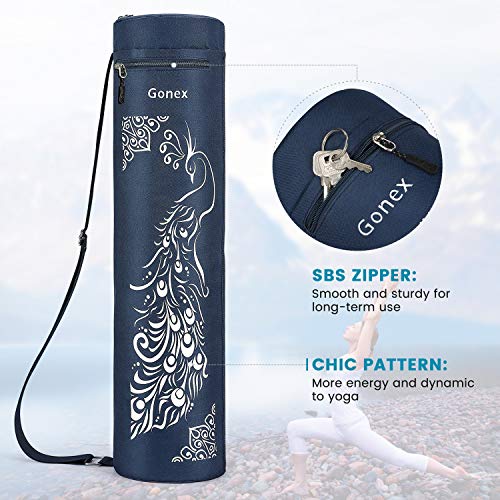 Gonex Yoga Mat Bag, Yoga Mat Carrier Full-Zip Exercise Yoga Mat Carry Bag for Women Men with 2 Multi-Functional Storage Cargo Pockets Extra Wide Adjustable Shoulder Strap - Image 3
