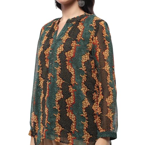 Biba Green Georgette Straight Top - Image 3
