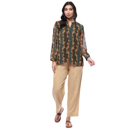 Biba Green Georgette Straight Top - Image 2