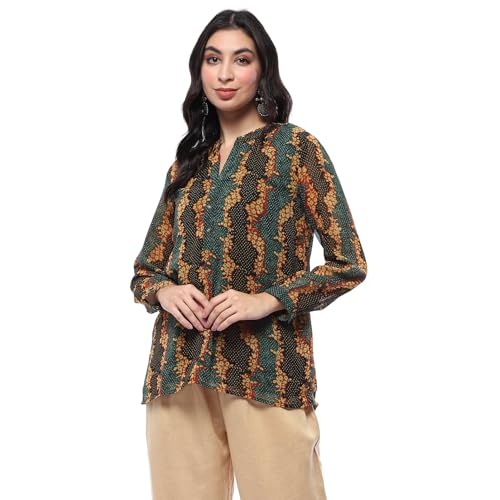 Biba Green Georgette Straight Top - Image 1